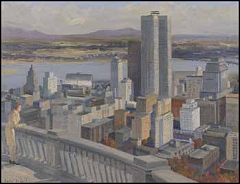 View of Montreal by Oscar Daniel De Lall sold for $1,840