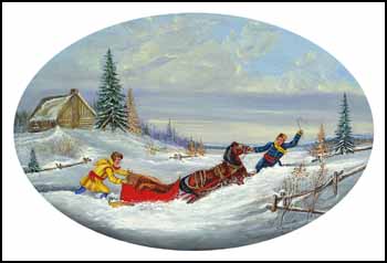 Horse and Sleigh by George Hart Hughes sold for $2,300