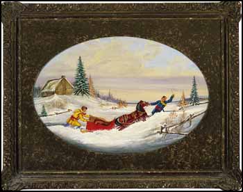 Horse and Sleigh by G.M. Hughes vendu pour $1,620