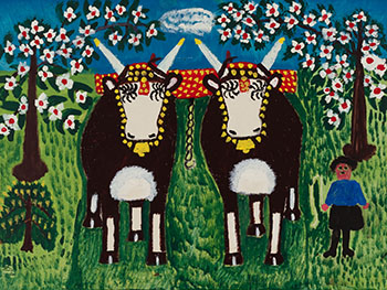 Two Oxen by Everett Lewis sold for $2,500