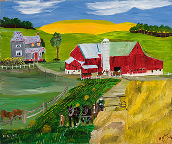 A Busy Day at the Farm by Barbara Clark Fleming sold for $2,250