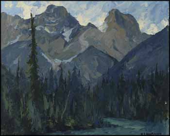 Bow River, Pidgeon Mountain - Alberta by William John Hopkinson vendu pour $1,000