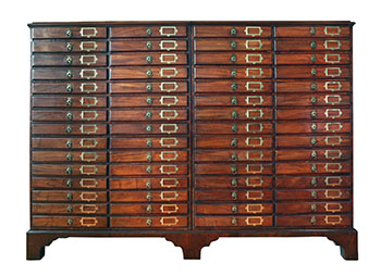 A George II Mahogany Filing Cabinet by 18th Century British School vendu pour $7,500