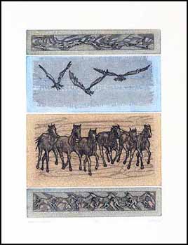 Hawks and Horses (01179/2013-2096) by Helen Mackie vendu pour $188