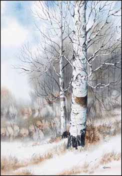 Birch Trees #2 (02290/2013-835) by Earl Cummins sold for $750