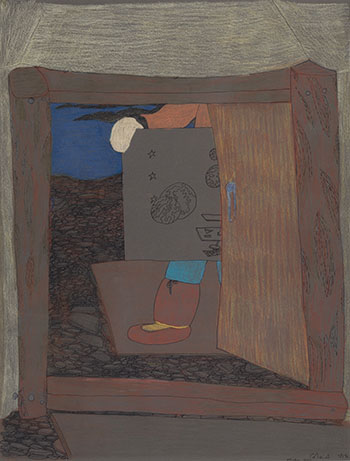 Drawing of Earth in a Doorway by Shuvinai Ashoona