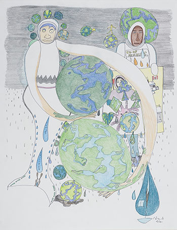 Sedna with Crying Earths by Shuvinai Ashoona