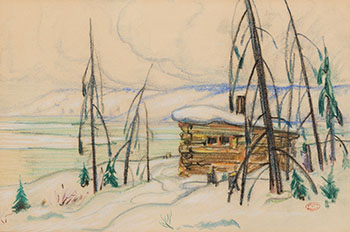 Cabane de chasseur par Clarence Alphonse Gagnon