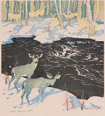 Deer, Kananaskis par Barbara Harvey Leighton