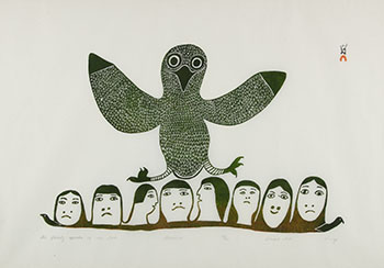 The Family Speaks of the Owl by Lucy Qinnuayuak