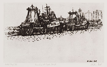 Trawlers at Ogden Point par Alistair Macready Bell