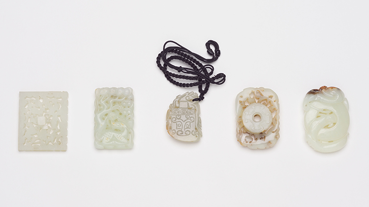 Five Chinese Jade Pendants, 19th/20th Century by  Chinese Art