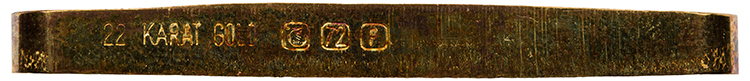 22k Gold Ingot 1972 by Wellings, “The Atlantic Provinces,” AGW 1.908 oz by  Canada