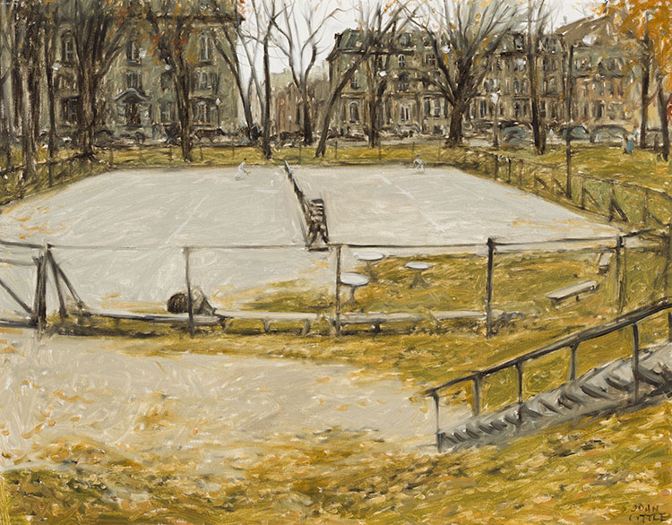 The Last Tennis Match, McGill Campus, Montreal by John Geoffrey Caruthers Little