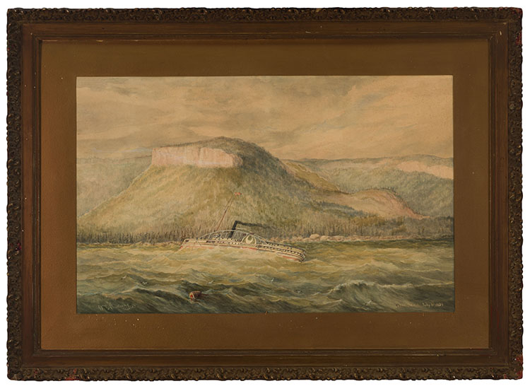 Ploughboy Sidewheeler, Off Lonely Island, Georgian Bay, July 1, 1859 by William Armstrong