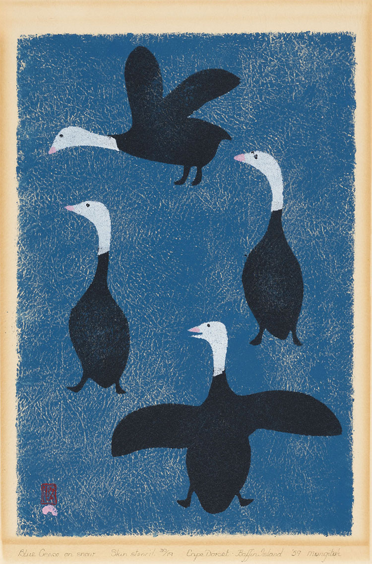 Blue Geese on Snow par Kellypalik Mungitok