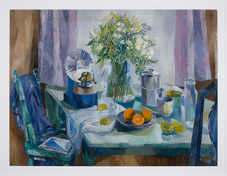 Still Life with Flowers and Oranges par Betty Roodish Goodwin