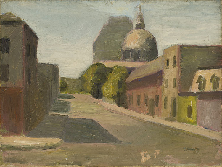 Montreal Street with Dome of St. James by William Goodridge Roberts