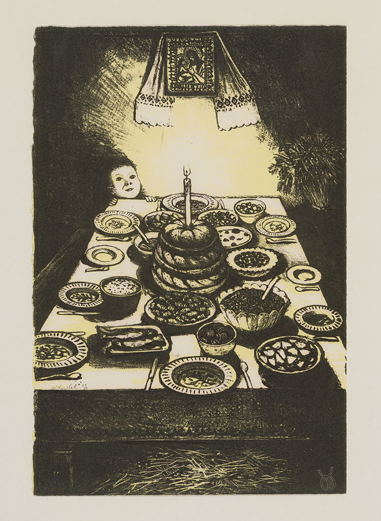 Ukrainian Christmas Feast par William Kurelek