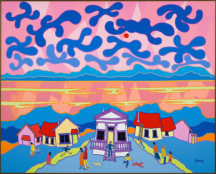 The Grecian House (Dawson City) by Ted Harrison