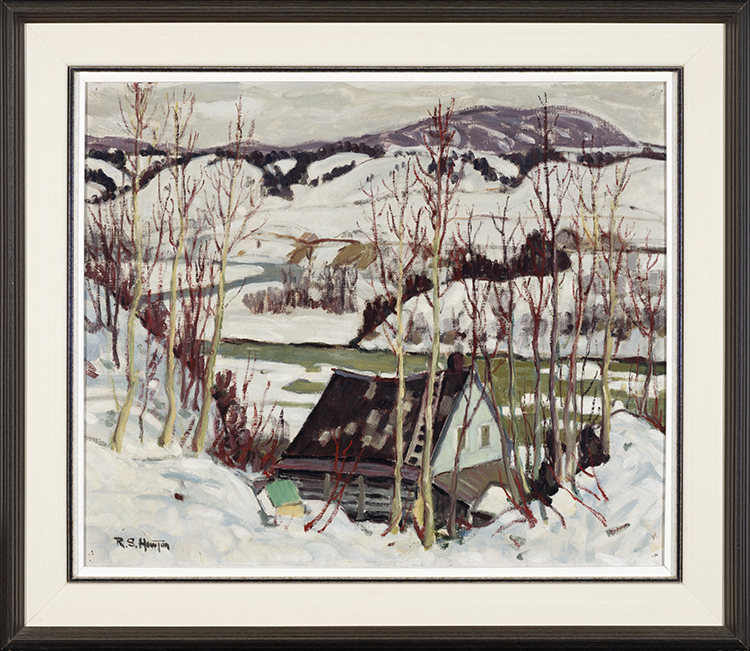 Winter Landscape with Home par Randolph Stanley Hewton