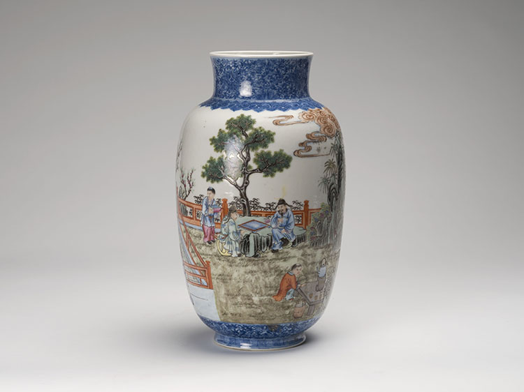 A Chinese Famille Rose 'Figural' Lantern Vase, Qianlong Mark, Republican Period par  Chinese Art