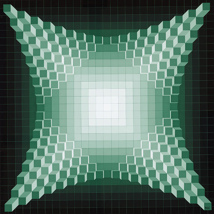 Structure cristalline V-O par Jean-Pierre (Yvaral) Vasarely