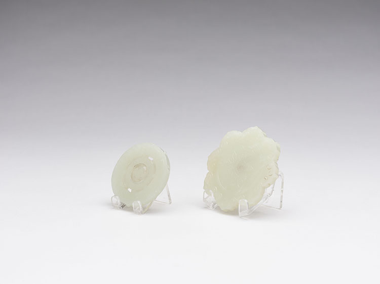 	Two Chinese Jade Disc Pendants, 19th Century par  Chinese Art