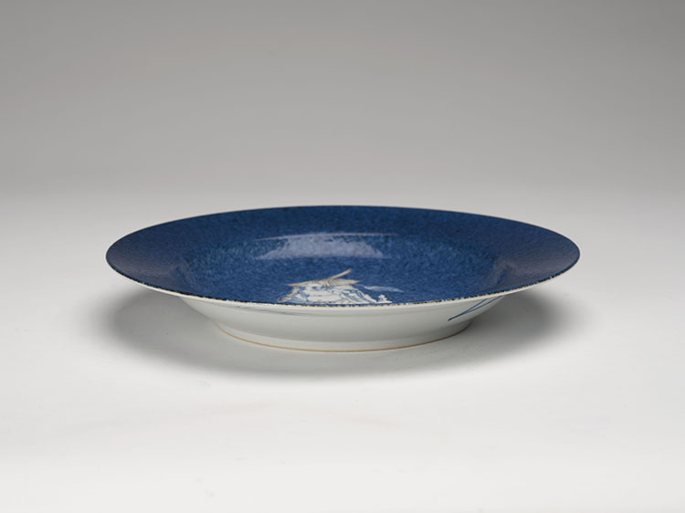 A Chinese Powder-Blue and Copper-Red Decorated ‘Monk’ Dish, Kangxi Period (1662-1722) par  Chinese Art