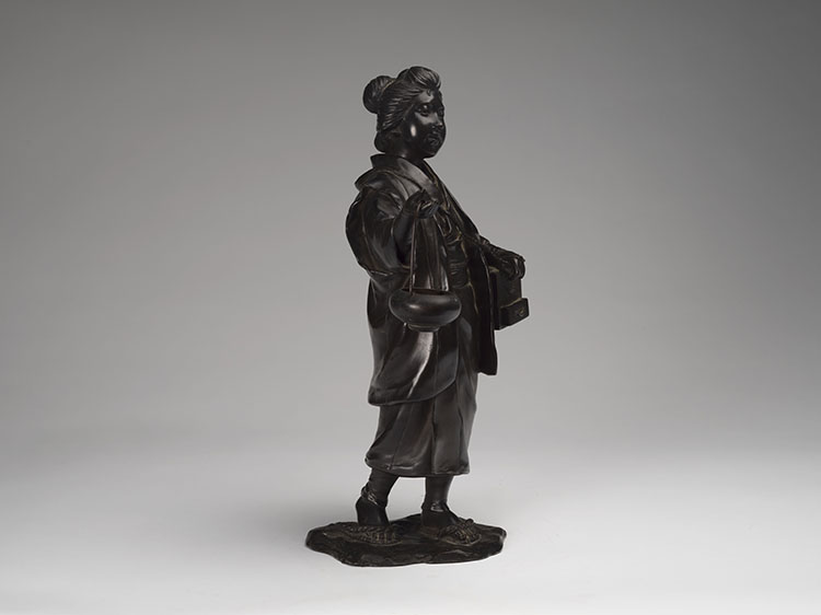 A Japanese Bronze Okimono of a Lady, Signed Seikoku, Meiji Period, Late 19th Century par  Japanese Art