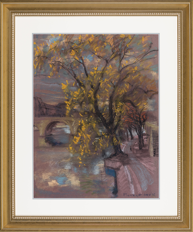 Yellow Leaves on the Canal Walkway by Joseph Francis (Joe) Plaskett