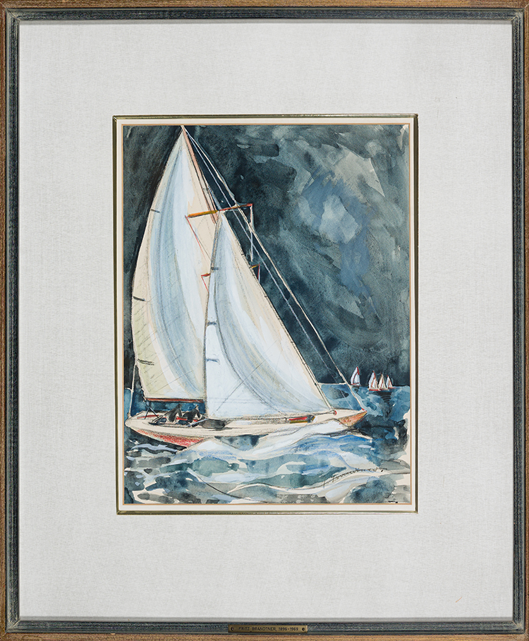 Sail Boat, Bay of Fundy par Fritz Brandtner