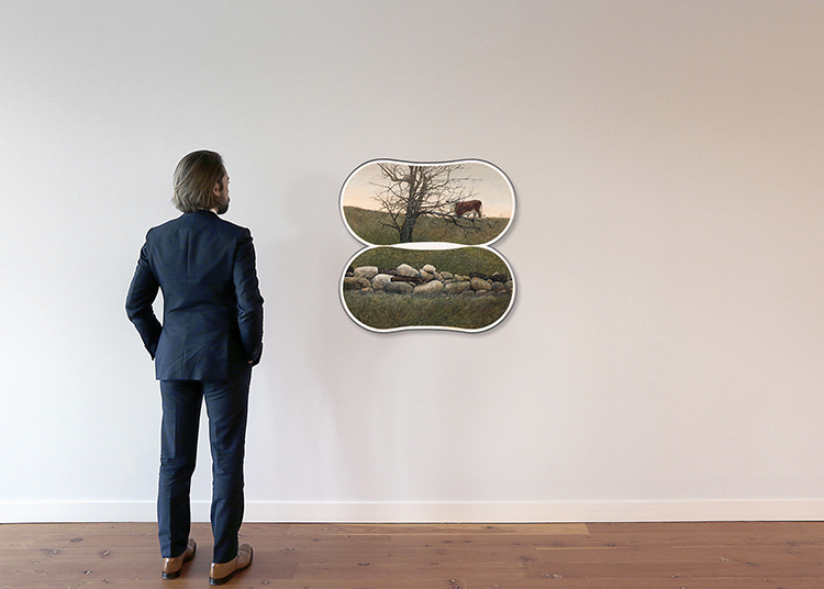 Stone Wall and Bull Calf by Thomas de Vany Forrestall