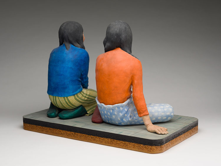 Two Seated Women by Joseph Hector Yvon (Joe) Fafard