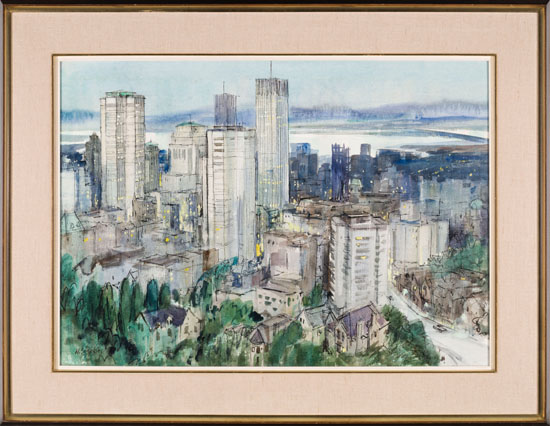 Above Pine Avenue / Cityscape (verso) par Henry John Simpkins