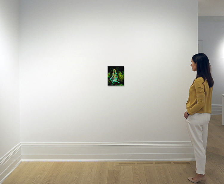Untitled (Green Woman Sitting) by Andre Ethier