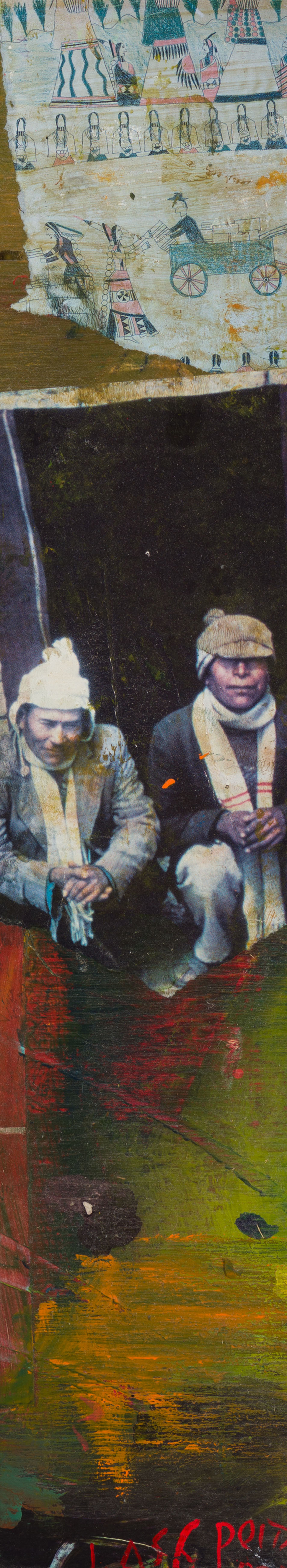 Untitled - Two Native Men by Jane Ash Poitras