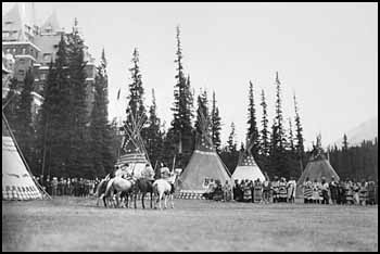 Four Vintage Photos ~ Indian Days, Banff by Marius Charles Barbeau sold for $1,840