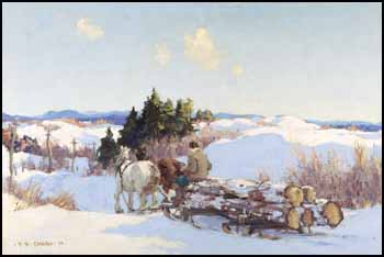 Logging Team on a Country Road by Frederick Simpson Coburn vendu pour $40,250