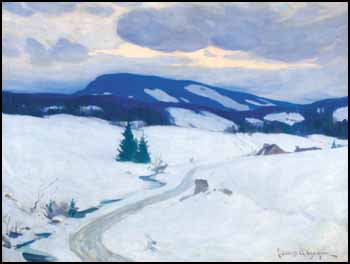 Twilight in the Laurentians, Winter by Clarence Alphonse Gagnon sold for $287,500