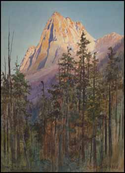 Sunset on Mt. Carrol, Rogers Pass, BC by Frederic Marlett Bell-Smith vendu pour $18,400