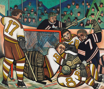 Hockey Melee by Ernest Caven Atkins sold for $23,600