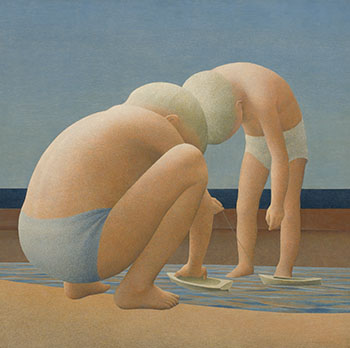 Two Boys Playing by Alexander Colville sold for $721,250