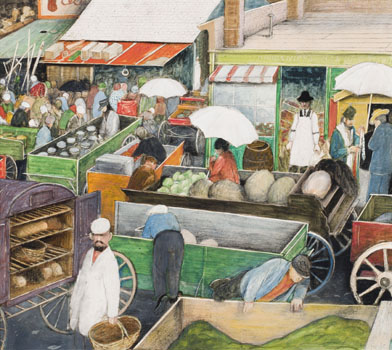 Old Dufferin Street Market, Winnipeg by William Kurelek vendu pour $181,250