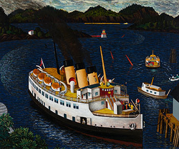 Steamer Arriving at Nanaimo by Edward John (E.J.) Hughes vendu pour $841,250