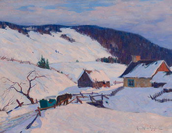 Evening Glow, Laurentians (Dernières lueurs) by Clarence Alphonse Gagnon sold for $451,250
