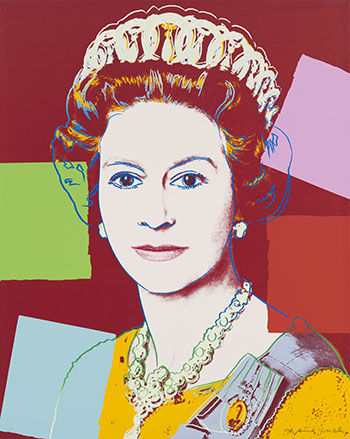 Queen Elizabeth II of the United Kingdom, from Reigning Queens (F.S.II.334) by Andy Warhol sold for $277,250