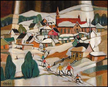 La Filee des Skyeurs, Charlevoix by Jean Guy Desrosiers sold for $1,320