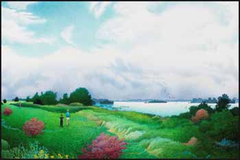 Flowering Shrubs - Foshay Lake by Lloyd Fitzgerald vendu pour $1,170
