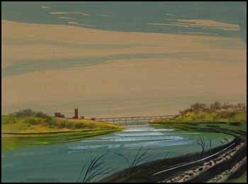 Clark's Crossing, Saskatchewan by Robert Newton Hurley sold for $1,521